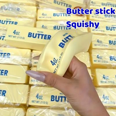 Weiches Slow-Rebound Butterstangen-Quetschspielzeug Realistische Butterstangen Dekompressions-Fidget-Spielzeug Sensorisches Fidget-Spielzeug zur Entspannung