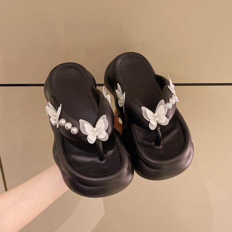 

Pearl with skirt cool slippers women s summer wear new dissolved platform beach vacation sandals 41 чёрный