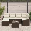 VidaXL Ensemble de canapé de jardin 6 pièces avec coussins gris en rotin synthétique 3346798