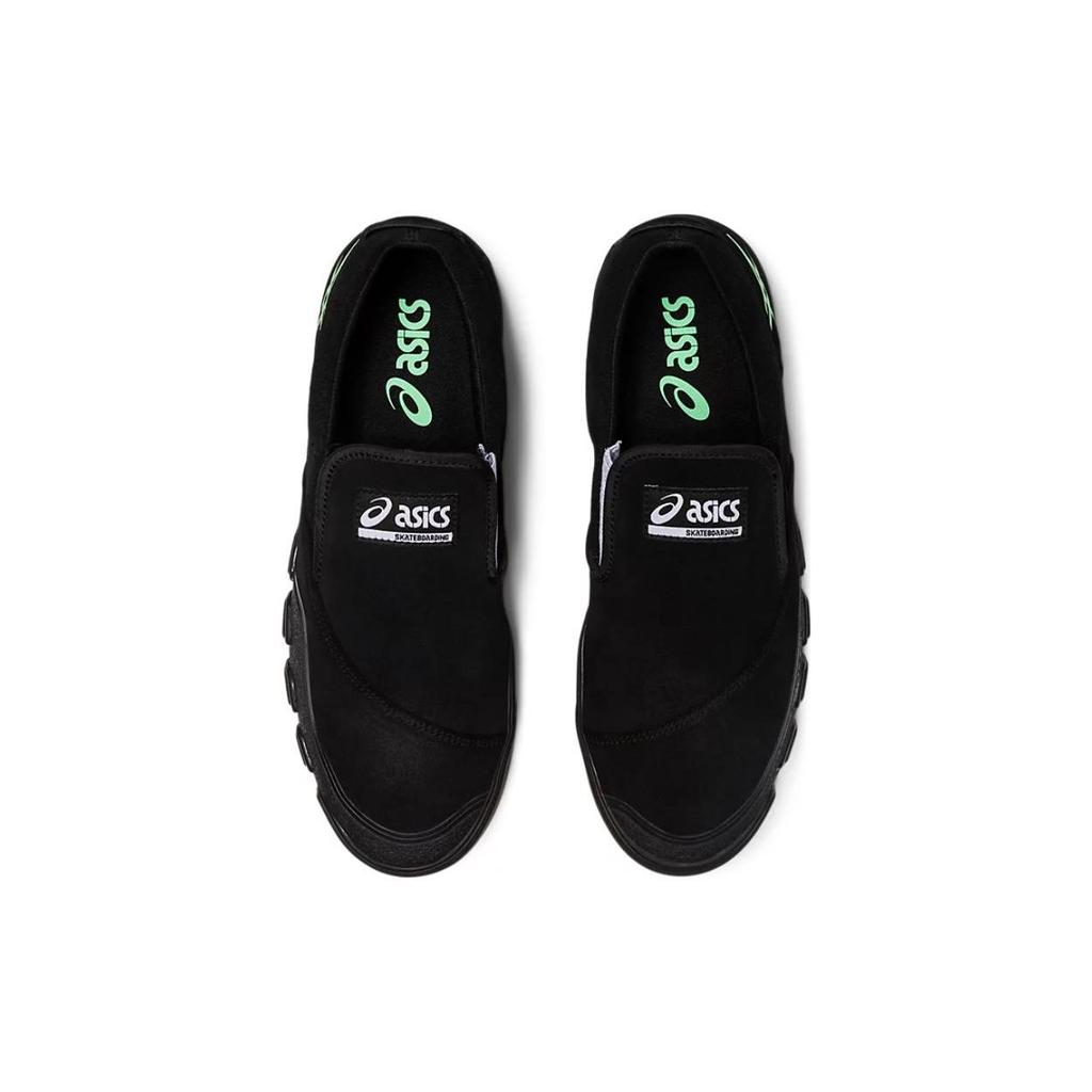 ASICS GEL-FLEXKEE Black Green Durable Performance Skate Trainers 1201A356-003