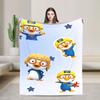 Loopy Pettys Crongs Eddys Pobys Cartoon Fuzzy blanket Pororos Throw blanket for  Sofa Bedding Lounge 200x150cm Bedspreads