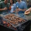 Stainless Steel Grilling Baskets Rustproof Grilled Fish Net BBQ Rack Mesh  Outdoor Cooking