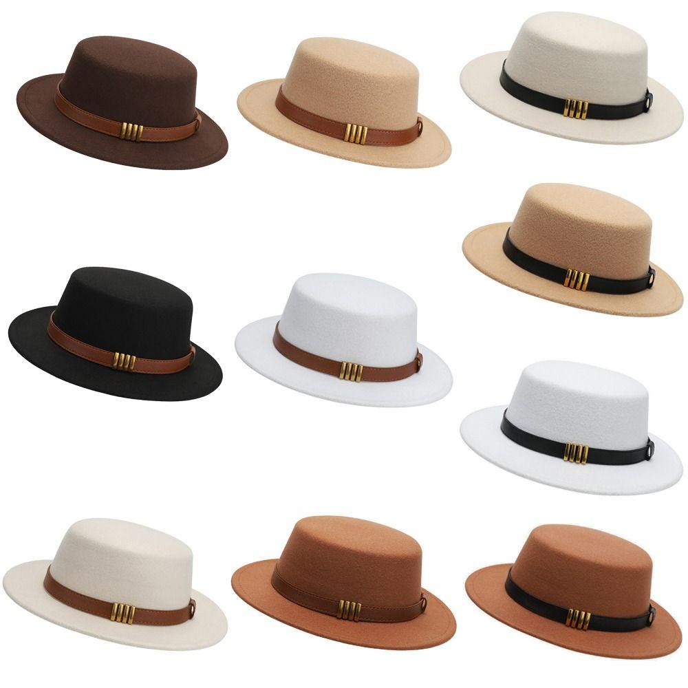Warm Formal Hat Belt Ornament Opper Hat Trendy Bucket Hat Autumn and Winter