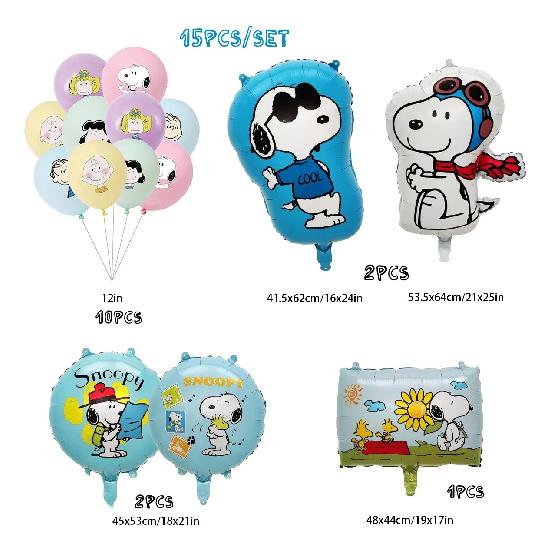 Snoopy Fiesta Kit Birthday Balloons Decoration 15 Pieces