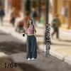 1/64 Miniature Girl Figure People Simulation Tiny Model Realistic for Diorama