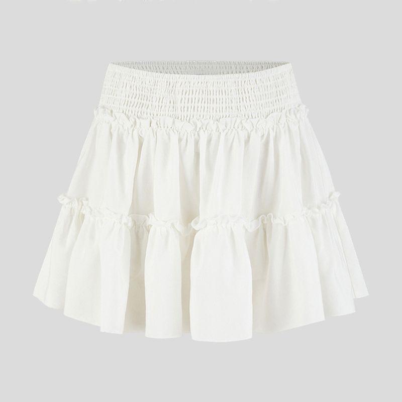 Printed Elastic Waist Half Length Skirt Women Print Elastic Waist Skirt
