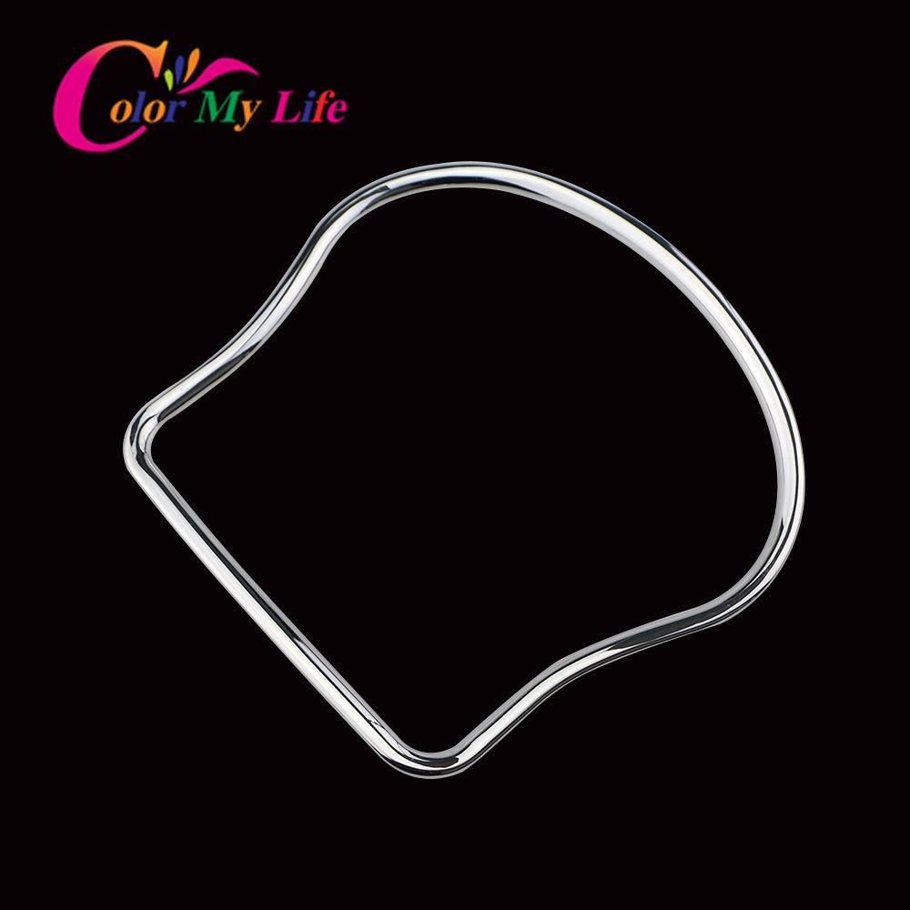 Color My Life Car ABS Chrome Water Cup Circle Trim Glove Box Decorative Sticker for Nissan Sunny 2011 - 2015