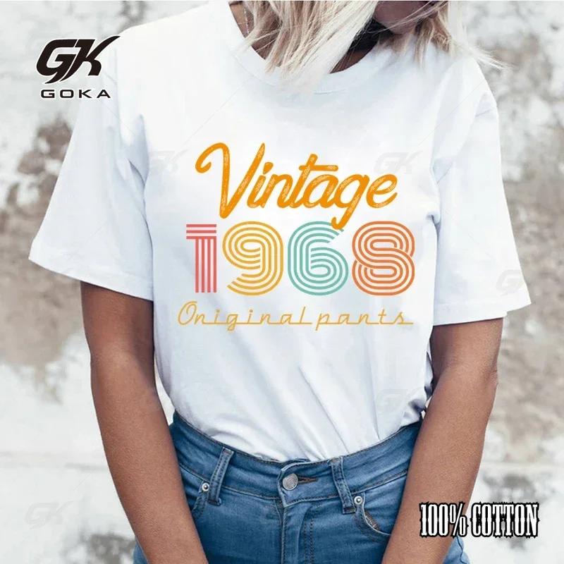 

Ностальгия Винтаж 1985\1986\1968 Футболки Модные женские летние футболки для девочек Повседневные топы с коротким рукавом и круглым вырезом 8XL