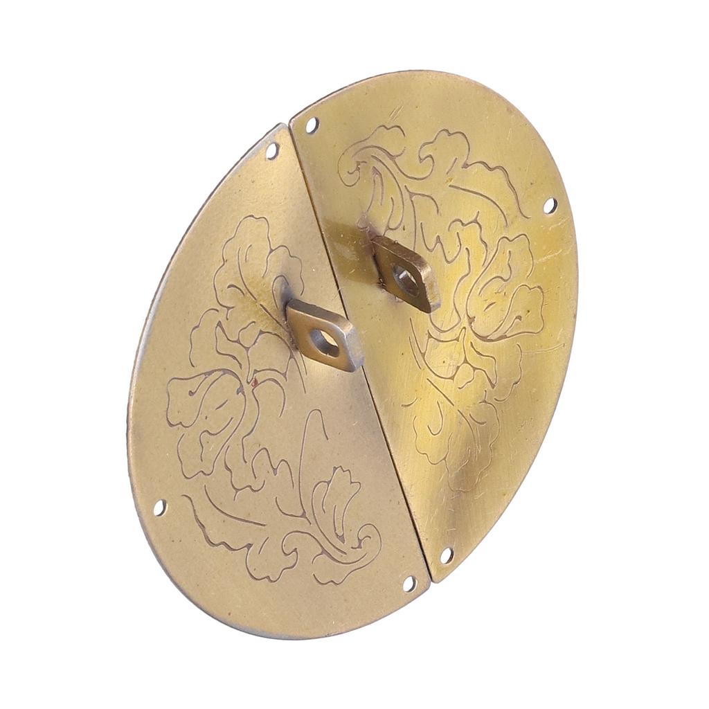 Retro Round Plate Pull Handle Cabinet Wardrobe Double Door Ring Pull for Home Door