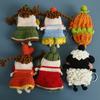 Lustige Wurstmundpuppen-Serie Häkeltasche Schlüsselanhänger für Autoschlüssel Halter Handgefertigte Stricktasche Kreative Geschenke Großhandel