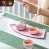 Edenus Ceramic Kung Fu Tea Set with Tea Tray - Early Spring Cherry Blossom