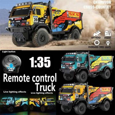 Camion cu telecomandă iluminat 27MHz, cabină din SUA, motoarele din spatele vehiculelor, jucării pentru băieți, mașină electrică cu control radio, cu lumini LED