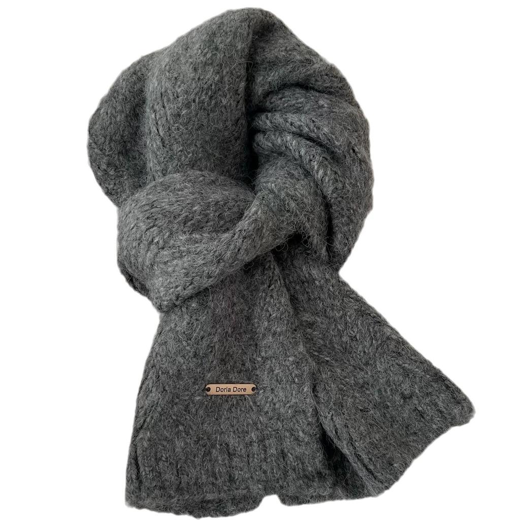 Women's Winter Wool-Blend Knitted Scarf - High-End Alpaca Neck Warmer for Couples
