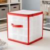 Decoration Organizer Space-Saving Divided Storage with Red Trim