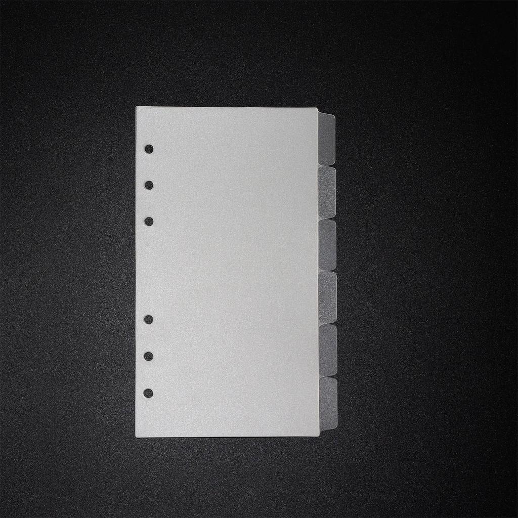 Transparent Frosted Notebook Dividers - 6-Hole A5 A6 A7 Planner Index Pages, Loose-Leaf