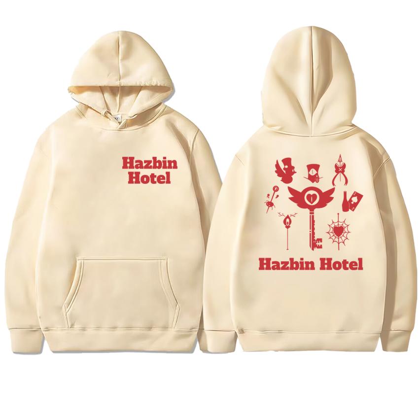 Hot Sale Hazbin Hotel Double Sided printed Hoodies  New Unisex harajuku Cartoon pullover Men women Fleece Casual Sweatshirt