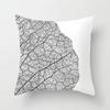 Simple Black and White Pattern Pillowcase Office Living Room Car Ornaments Home Pillowcase