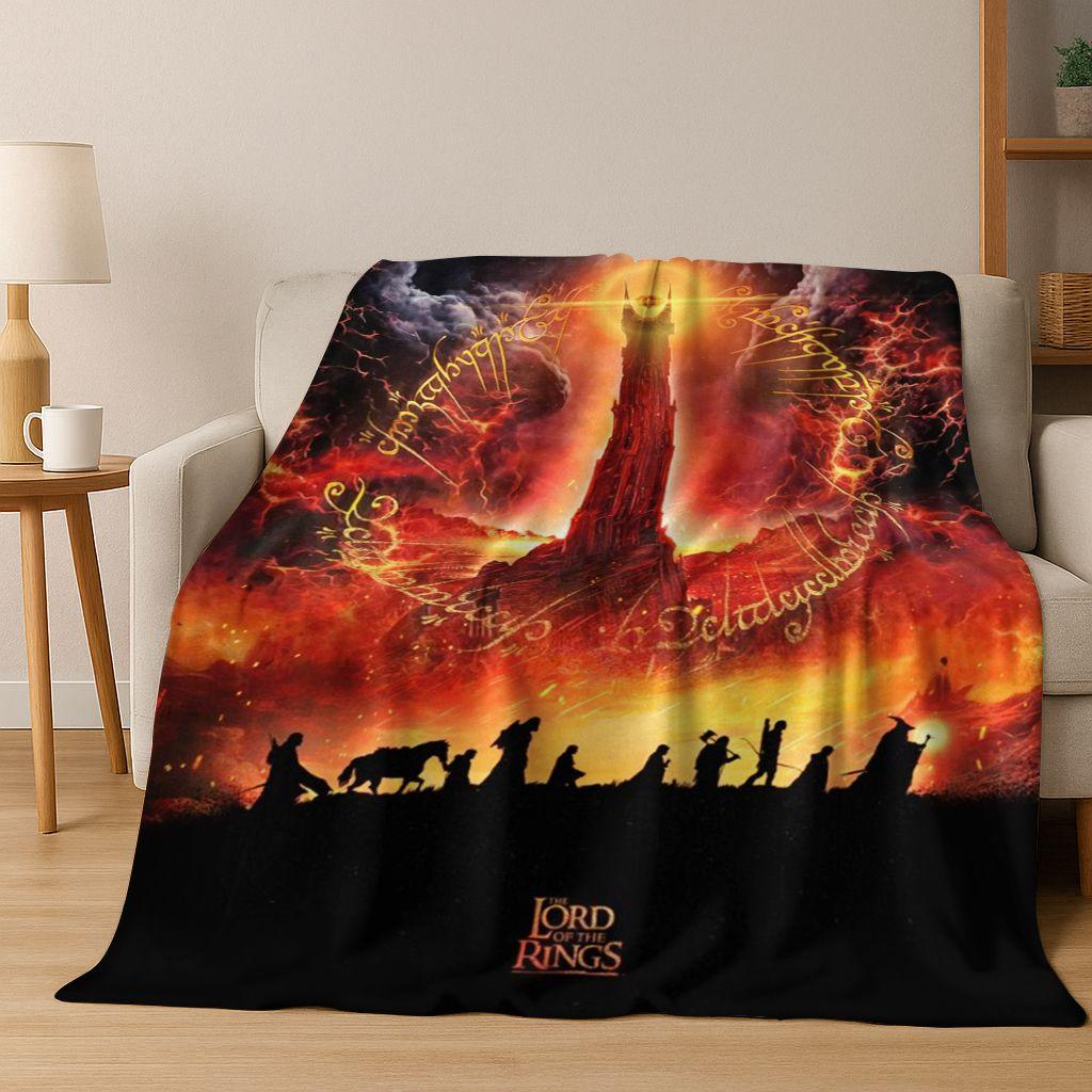 Classics L-Lord of The Rings H-Hobbit Movie Flannel Blanket,Warm and Cozy Soft Throw Blanket for Home Bedroom Bed Sofa Cover Kid