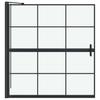 Black and Transparent Shower Screen 116 X 68 X 128 Cm