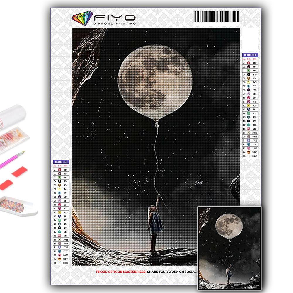 Full 5D Diy Diamond Painting Moon Art 5D Diamond Painting