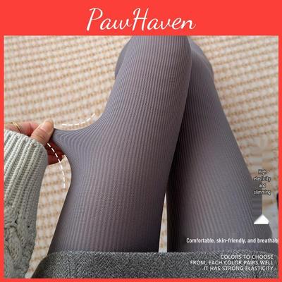 Amusive American 120d Vertical Antisnag Stripe Pantyhose Slimming Light And Durable Base Layer Tights