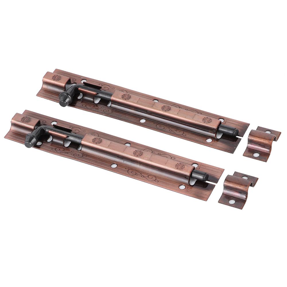 2Pcs AntiThief Security Door Bolt Sliding Latch Lock Gate Window Hardware Fittings