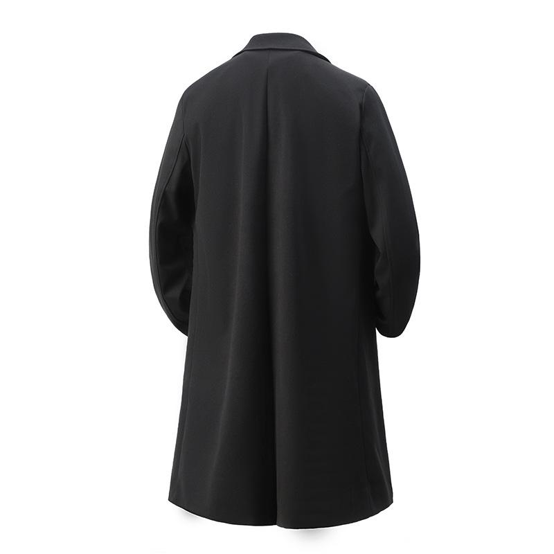 Herren-Doppelreihiger Trenchcoat Herbst/Winter 2025 - Mittellang, Gepolsterte Schultern, Über-das-Knie-Stil