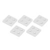 5Pcs Aluminum Profile End Cap Alloy Metal Cover Plate Linear Moving Parts 4040 Double GroovesSilver