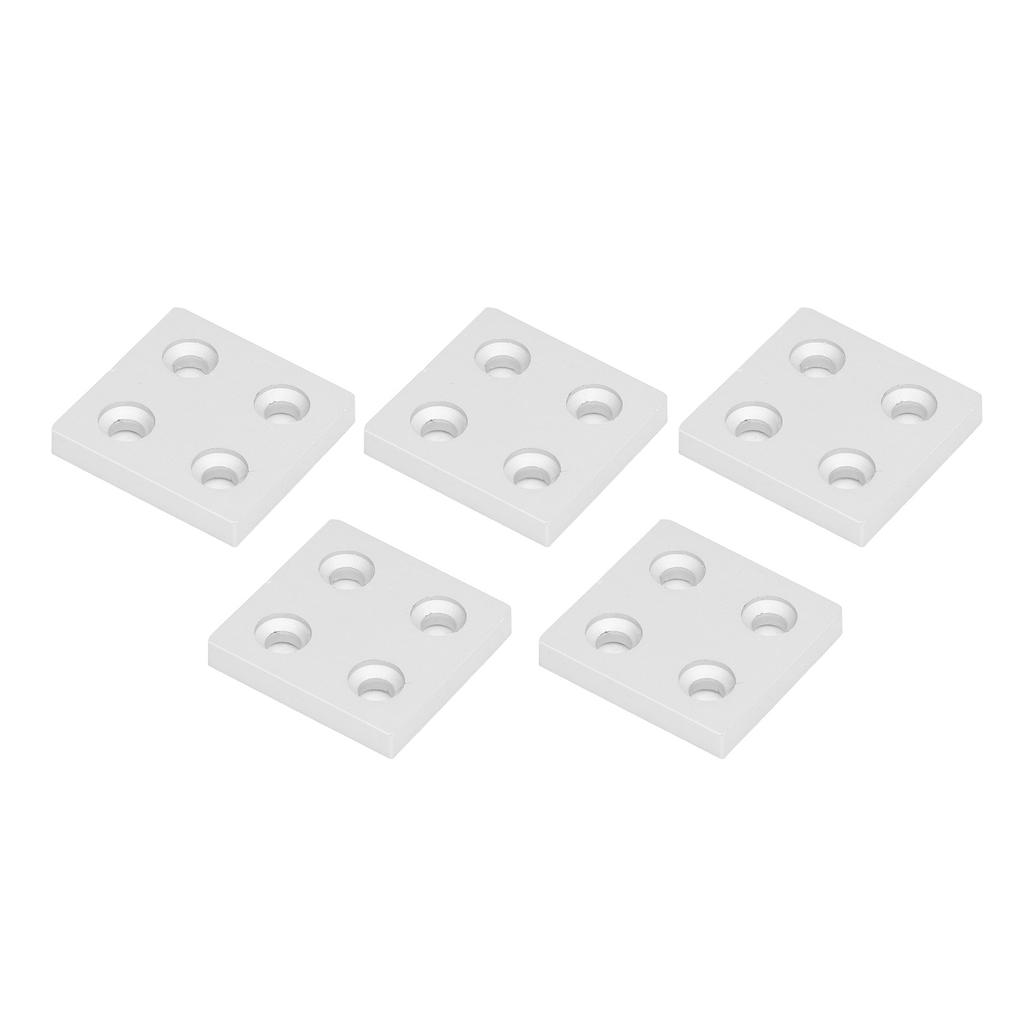 5Pcs Aluminum Profile End Cap Alloy Metal Cover Plate Linear Moving Parts 4040 Double GroovesSilver