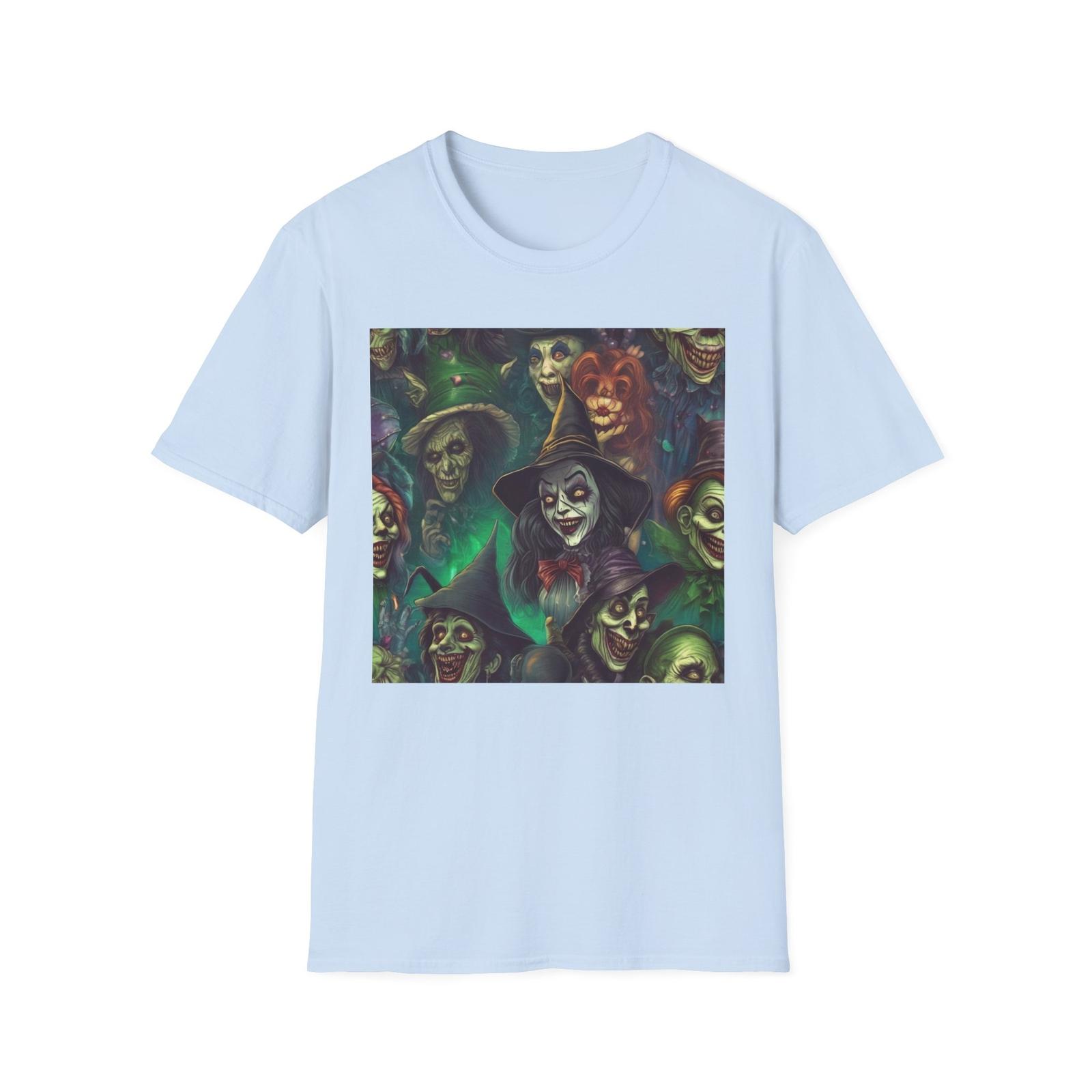 Witch Creepy T-Shirt, Halloween Unisex Tee, Spooky Shirt, Occult Clothing, S разноцветный