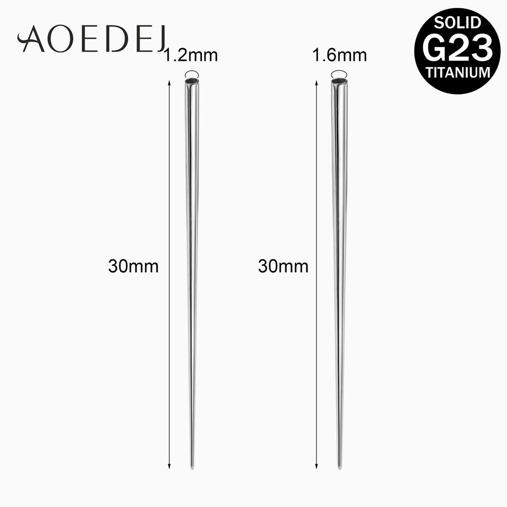 AOEDEJ 1 Stück G23 Titan Piercing-Kit Interne Gewinde Gebogener Konus Einführstift Werkzeug Für Tragus Helix Lippe Nase Piercing Schmuck