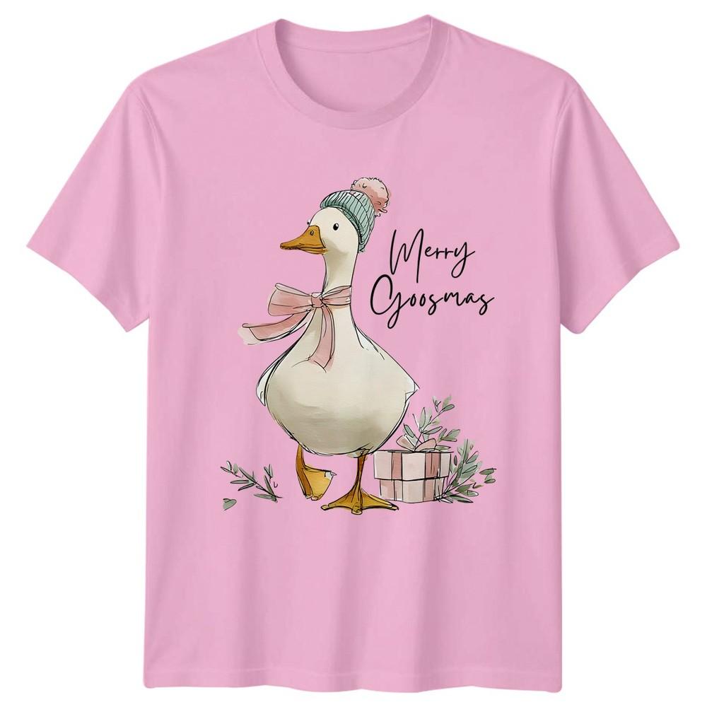 Merry Goosmas Christmas Goose Holiday Unisexs TShirt Unisexs Tee Graphic Top