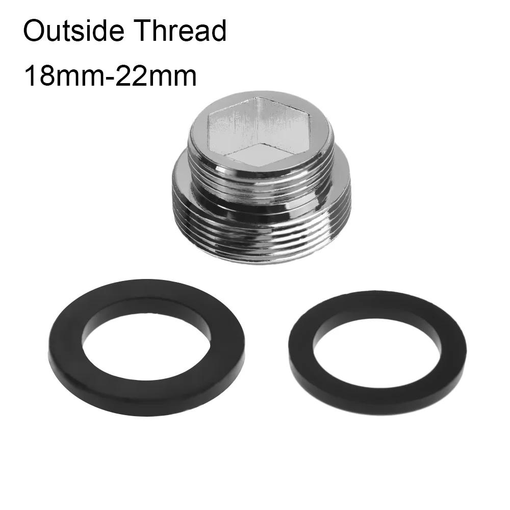Tap Aerator Connector Metal Outside Inside Thread Water Saving Adaptor Kitchen Faucet With Gasket 16/18/20/22/24/28/mm to 22mm
