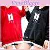 Bluza BTS Bluza z kapturem Bangtan ze stylowym wzorem patchworkowym i przestronną kieszenią