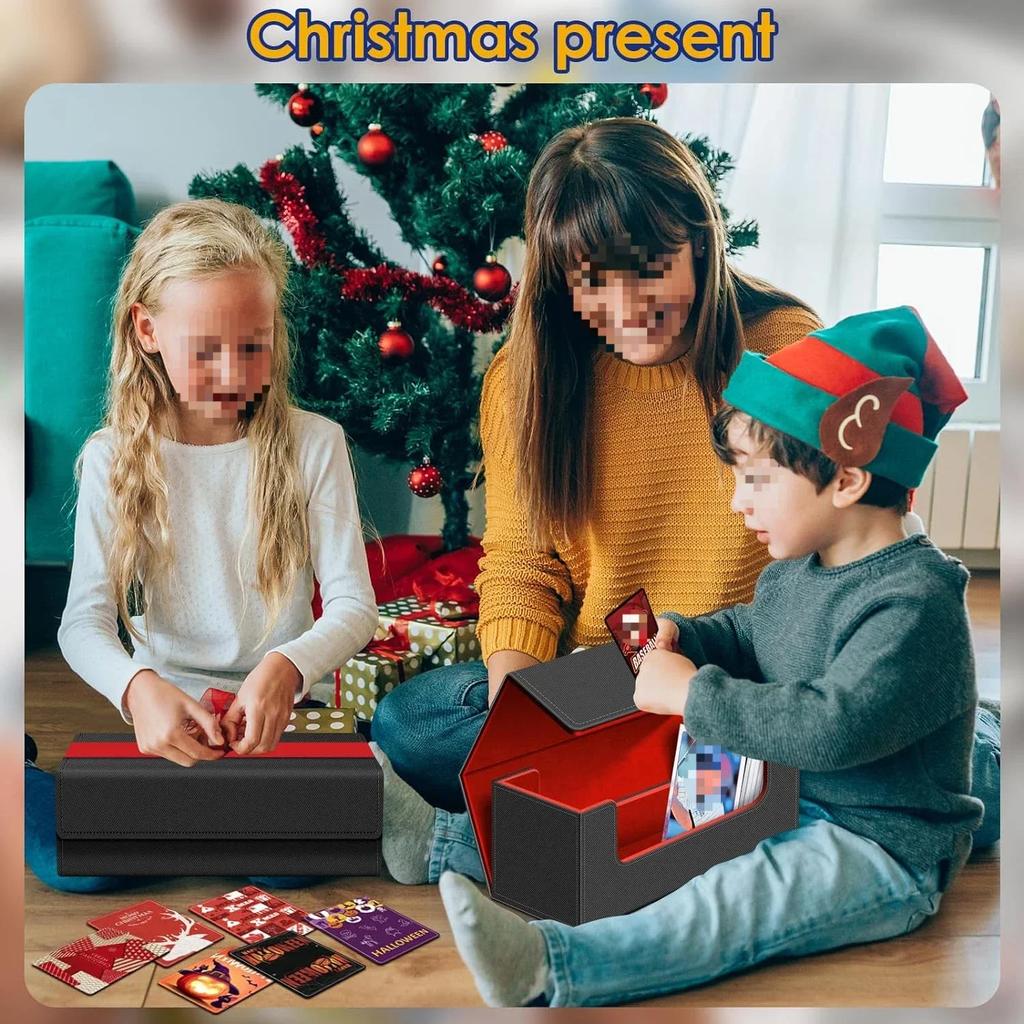 Card Case Deck Box Guard Card Protector with Top Open Magnetic Lid Organizer Trading Cards Durable Dustproof Sturdy Storage Case