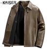 Kaiser Men's Lambskin Lapel Motorcycle Leather Jacket