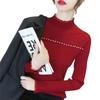 Autumn and Winter New Lace Inner Semi-turtleneck Sweater Women's Clothing Slim-fitting and Thin Versatile Warm Knitted Bottoming Shirt