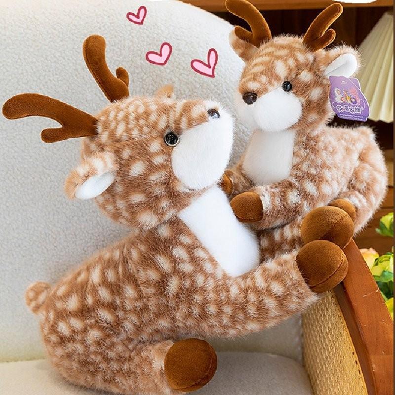Adorable Cartoon Fawn Plush Toy Soft Stuffed Animal Gift For Girls Home Decor