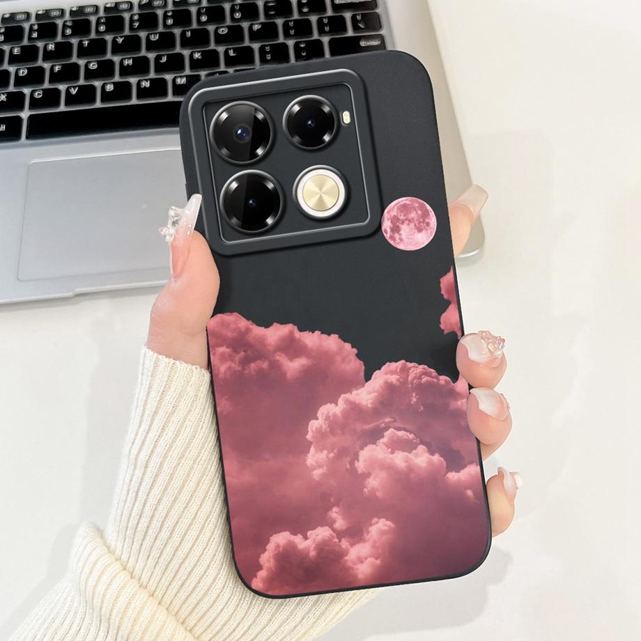 Soft TPU Candy Silicone Phone Case For Infinix Note 40 Pro Plus Note 40 4G 5G Back Cover Note40 4G Bumper Flower Girl Fashion