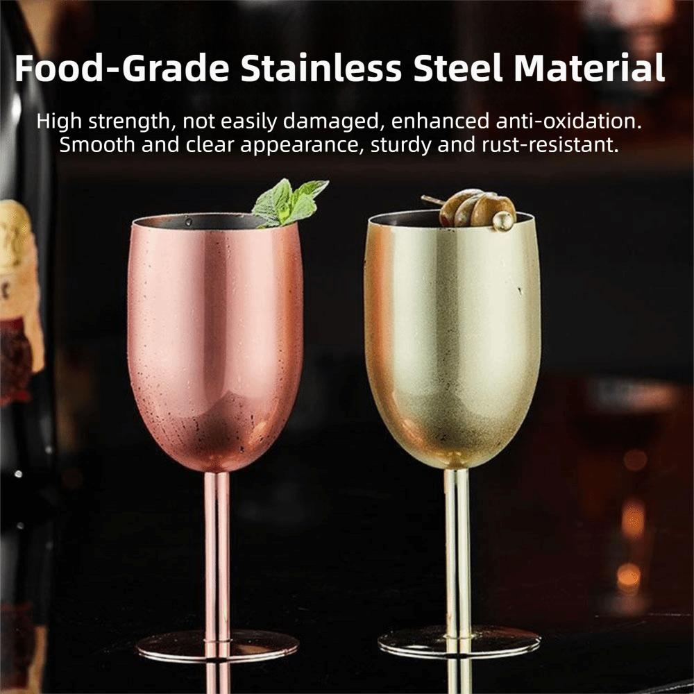 Unbreakable Stainless Steel Goblet Creative Metal Wine Glass Wine Goblet Drinkware  Party Supplies