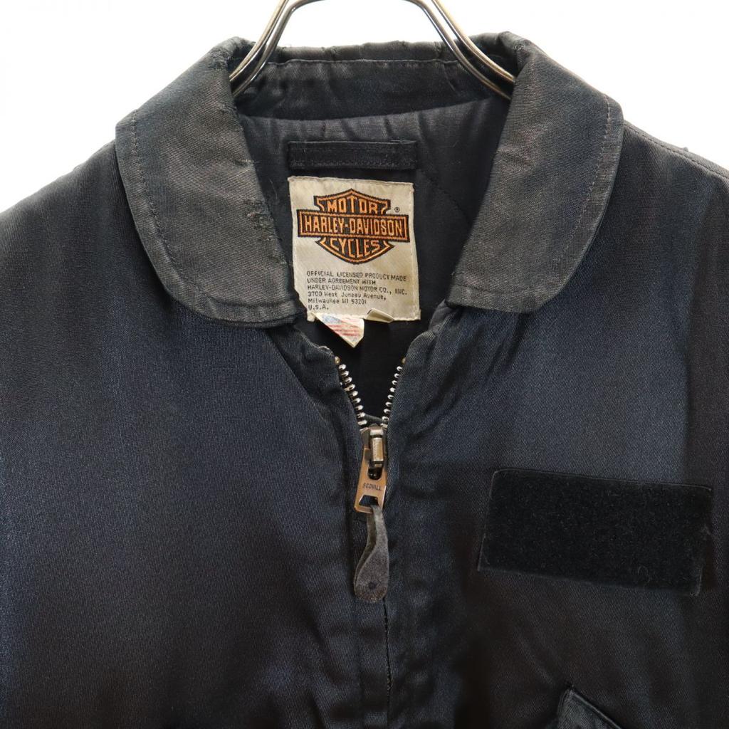 Harley Davidson 80s Made In USA Long Sleeve Nylon Jacket S Black Series Men's Used