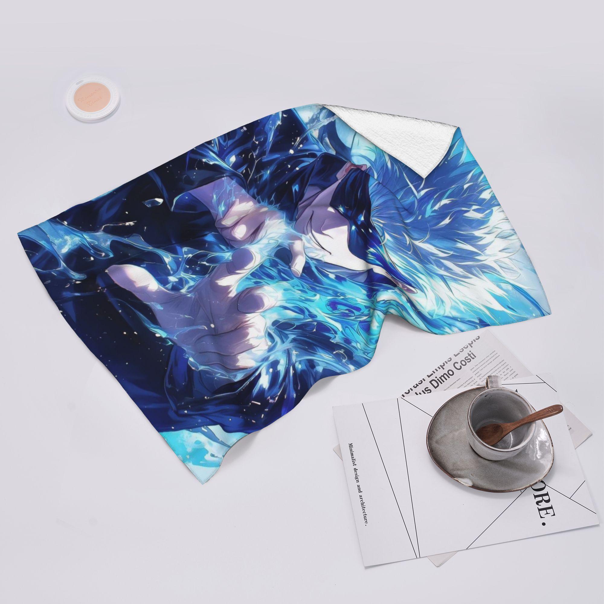 Ka Chen Muxi White Jujutsu Kaisen Gojo Satoru Soft Face Towel Quick Dry Pool Bath Cotton Towels Absorbent