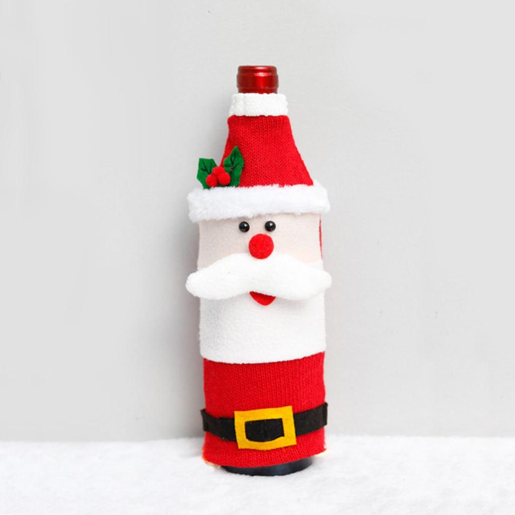 Bottle Cover Christmas Decorative Bag Non Woven Gift Pouch Funny Festive Decoration Suitable for