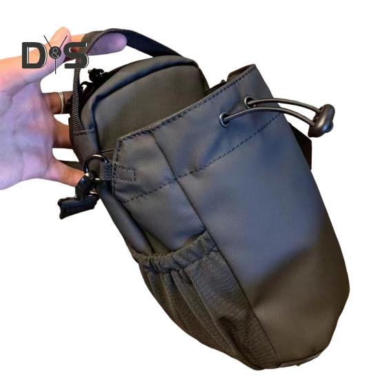 1.55L Magnetic Water Bottle Bag with Adjustable Drawstring Waterproof Outdoor Hiking Travel Drinking Bottle Holder Carrier Storage Pouch