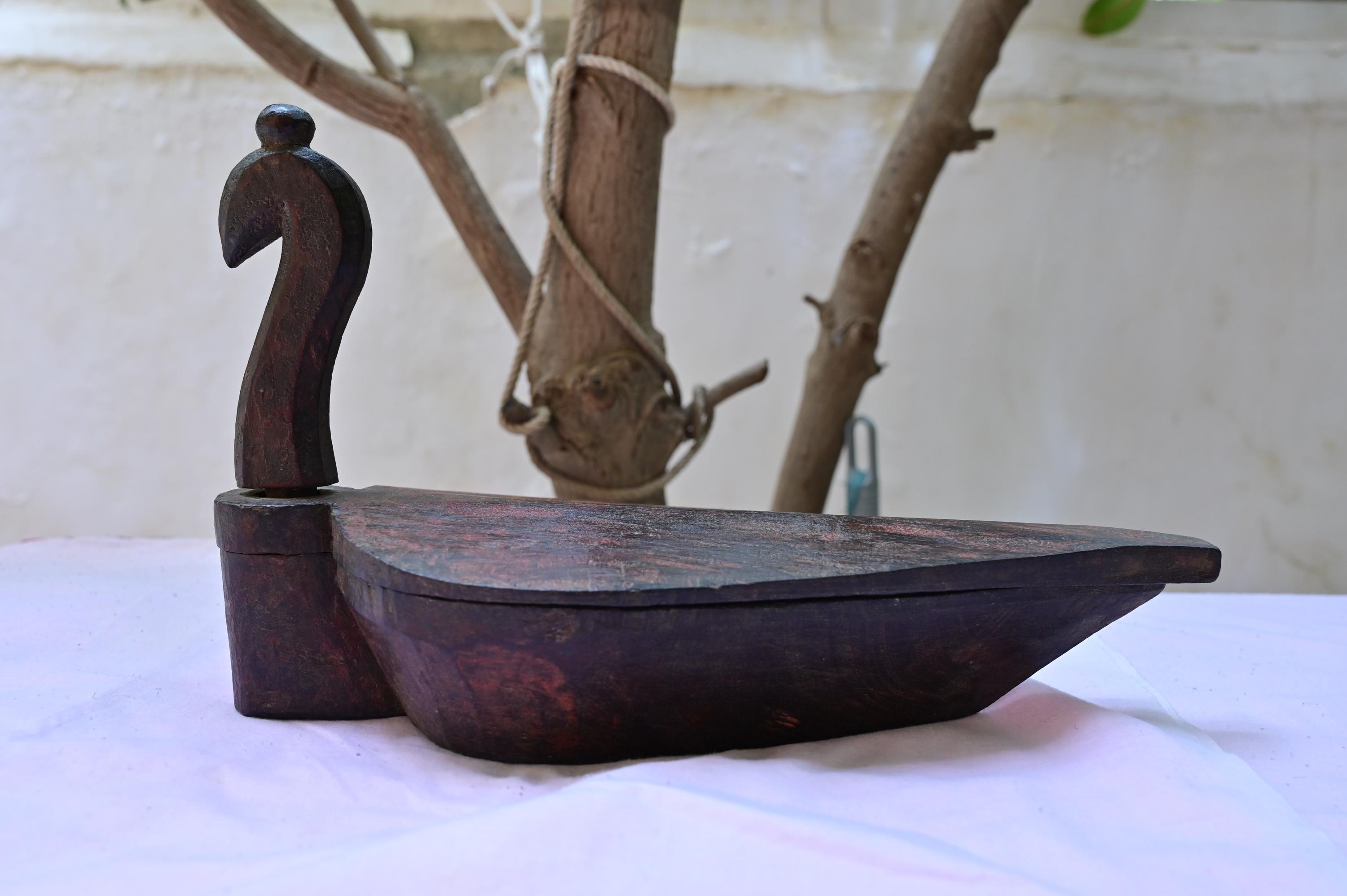 Handmade Wooden Peacock Spice Box | Indian Masala Dabba Box 16” X 8” X 24” (l x w x h) разноцветный