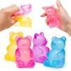 Klarer Bär Quetschspielzeug Angst Stressabbau Glitzerbär Stresszuckerball Sensorisches Spielzeug Weich Dehnbar Dekompression Fidget Spielzeug