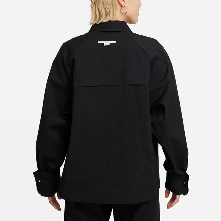 Nike Icon Clash Woven Long Sleeve Shirt Women Tops Black DD5051-010