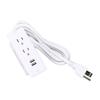 Conference Recessed Power Strip Table Furniture Outlet 2 AC Sockets 2 USB Ports 1.5m Cord