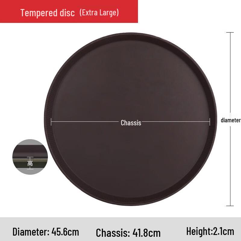 AVADEN Round Plastic Serving Trays (2-Pack)