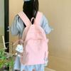 Large Capacity Bow Backpack Solid Color Korean Style School Bag Student Schoolbag  Travel Backpack